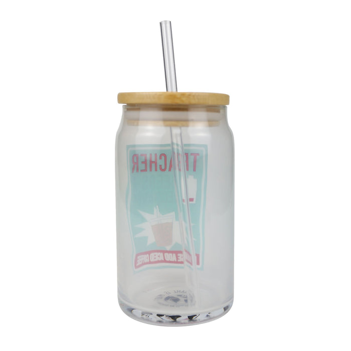 Teacher Latte Glass with Lid