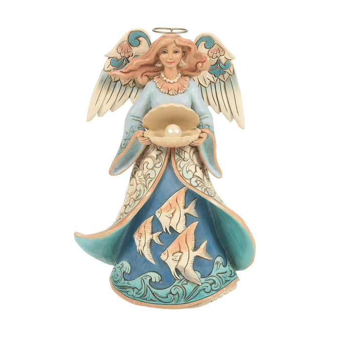 Angel Holding Shell Figurine