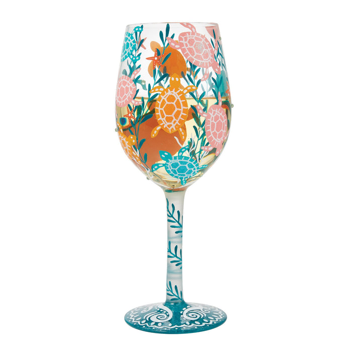 Sea Turtle Delight Wine Glass