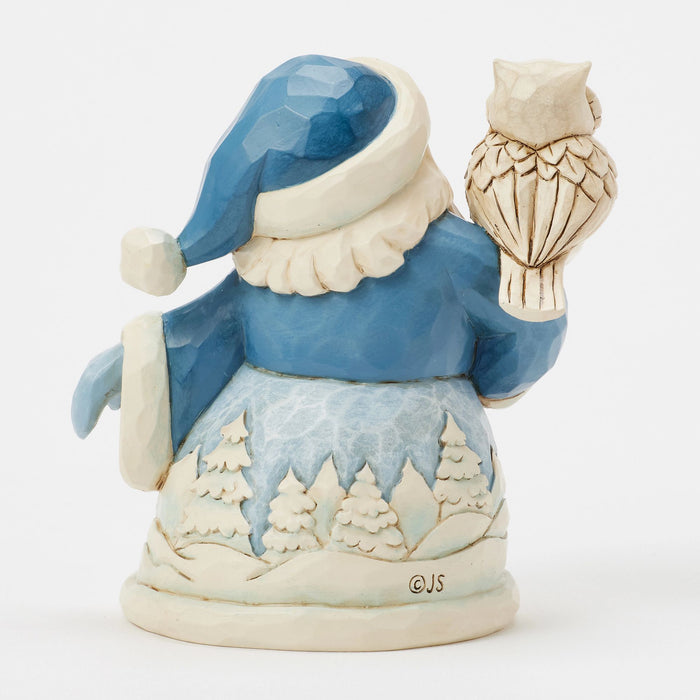 Blue Santa with Owl Mini