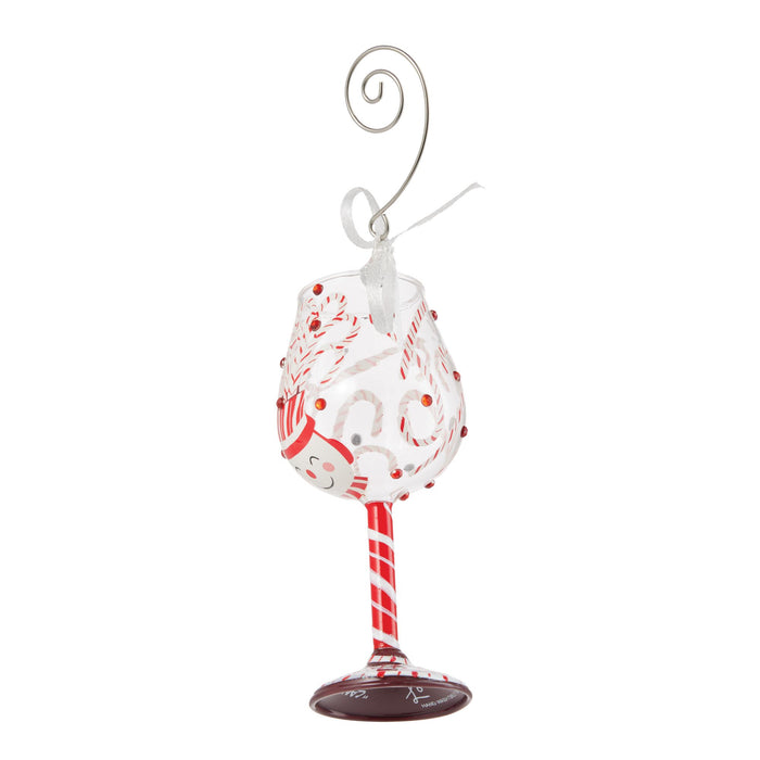 Candy Cane Jar Wine Glass