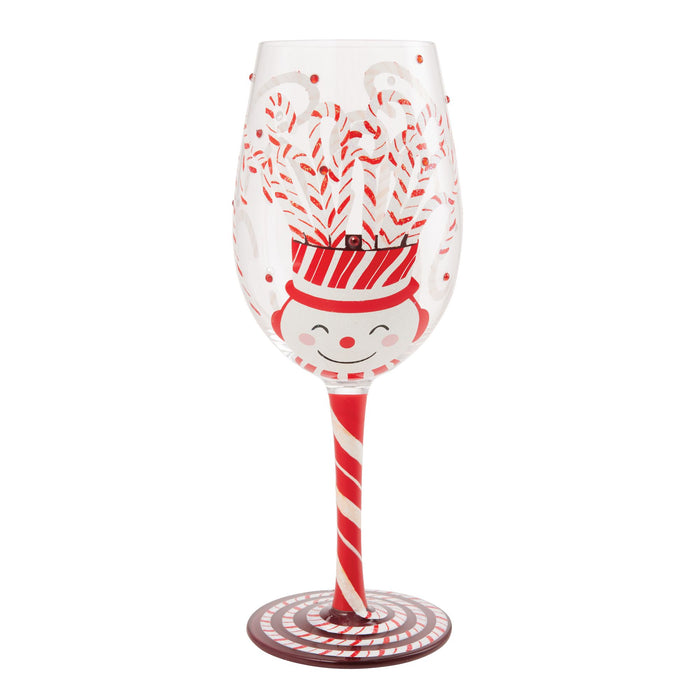 Candy Cane Jar Wine Glass