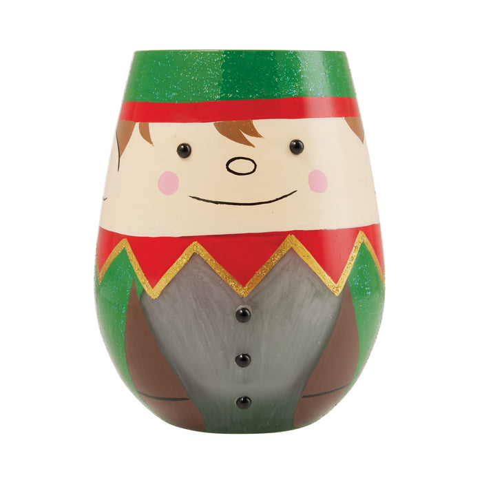 Christmas Elf Stemless Wine