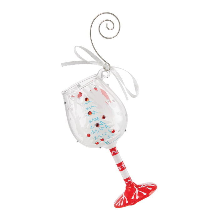 Crimson and Snow Ornament