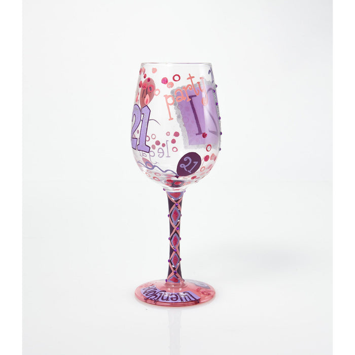 21st Birthday Wine Glass