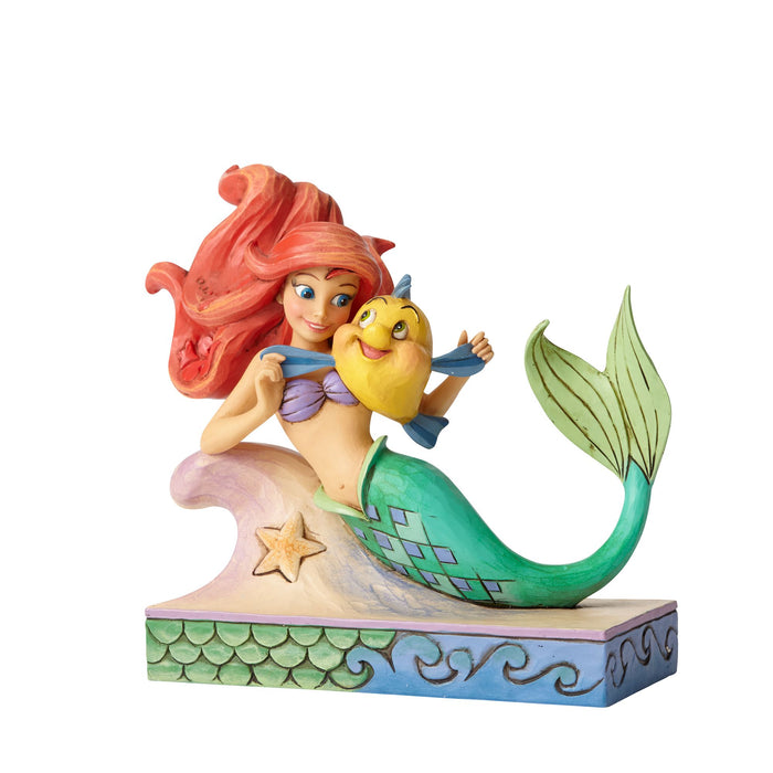 Enesco Disney Showcase Little Mermaid Flounder Go Fish Figurine, 1