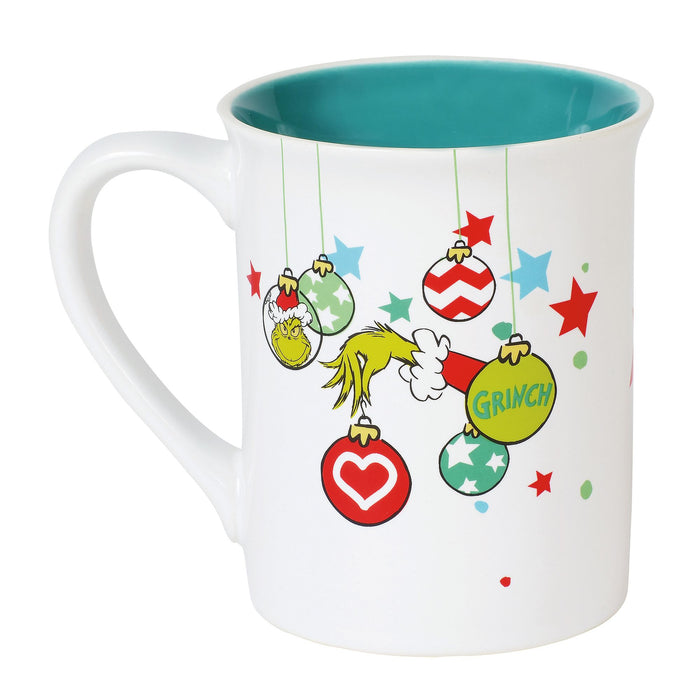Dr. Seuss The Grinch Face Holiday Coffee Mug Cup 16 Oz Green