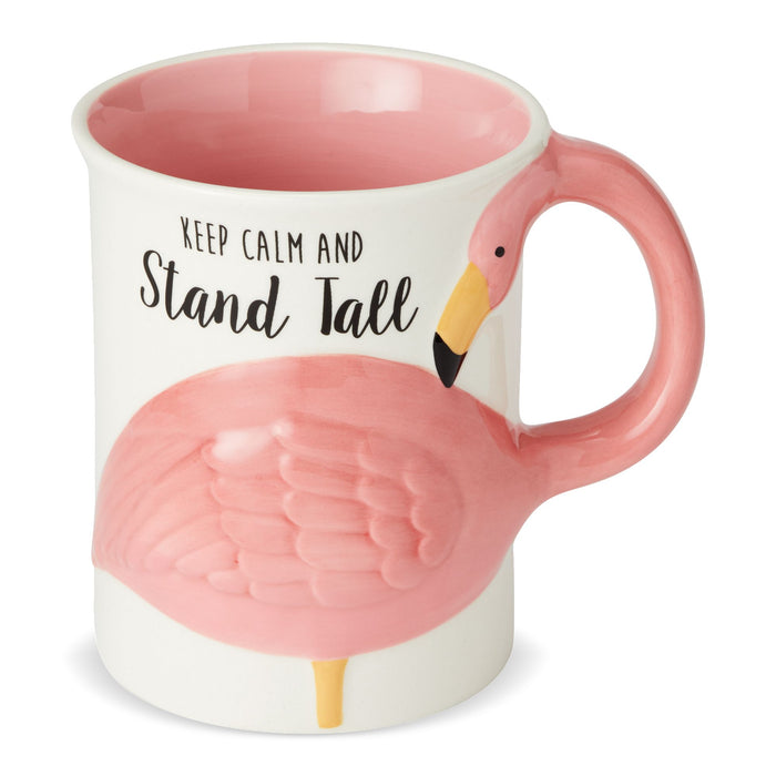 Flamingo Flock Sculpted Mug