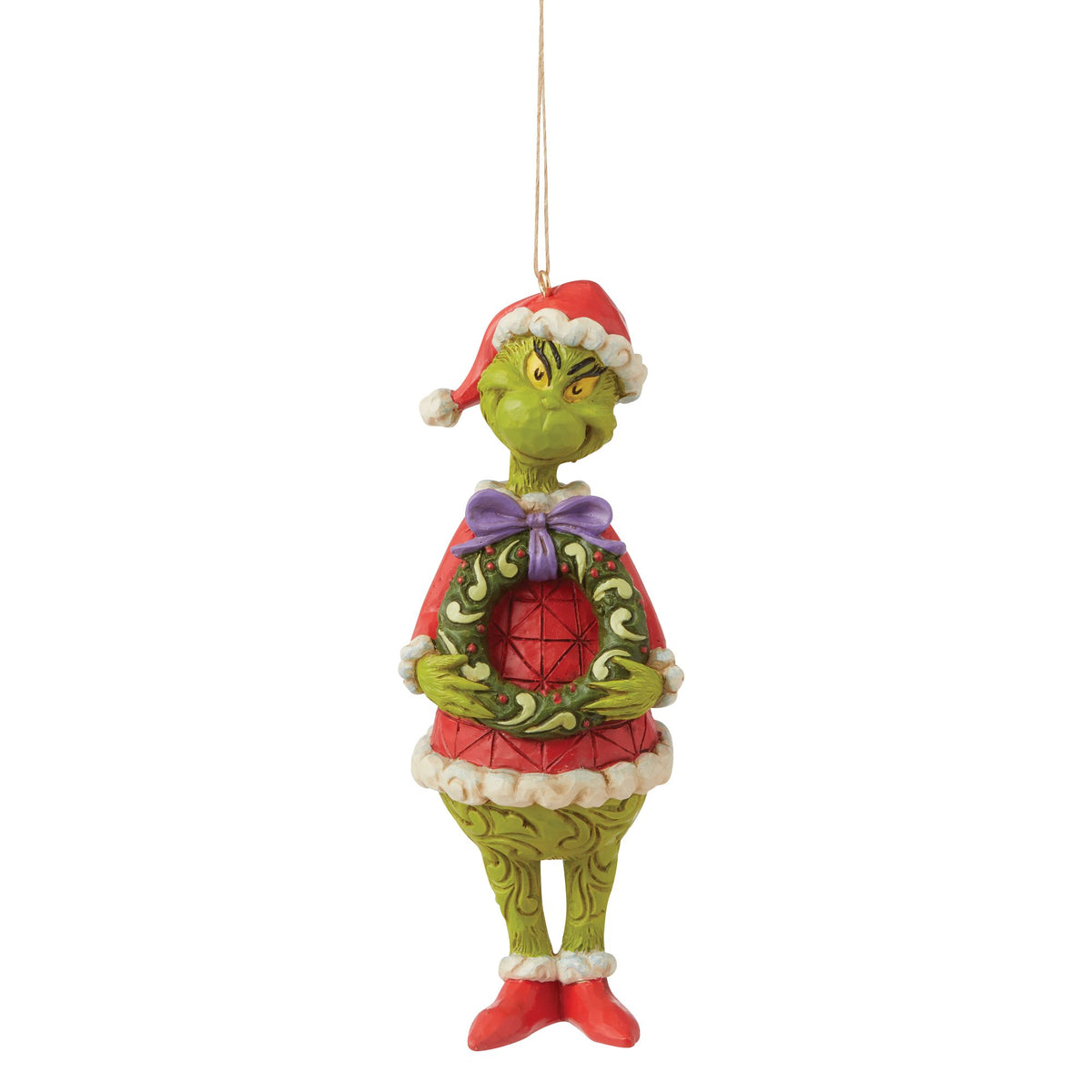Grinch Holding Wreath Ornament — Enesco Gift Shop