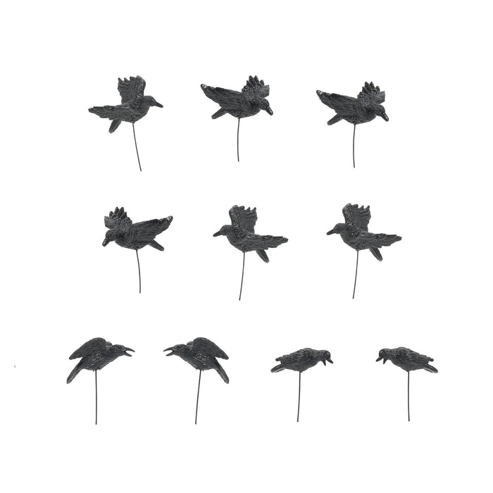 Set of 10 Halloween Crows