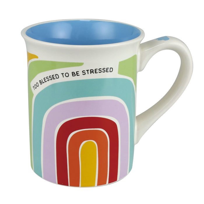 Too Blessed Rainbow Mug 16 oz