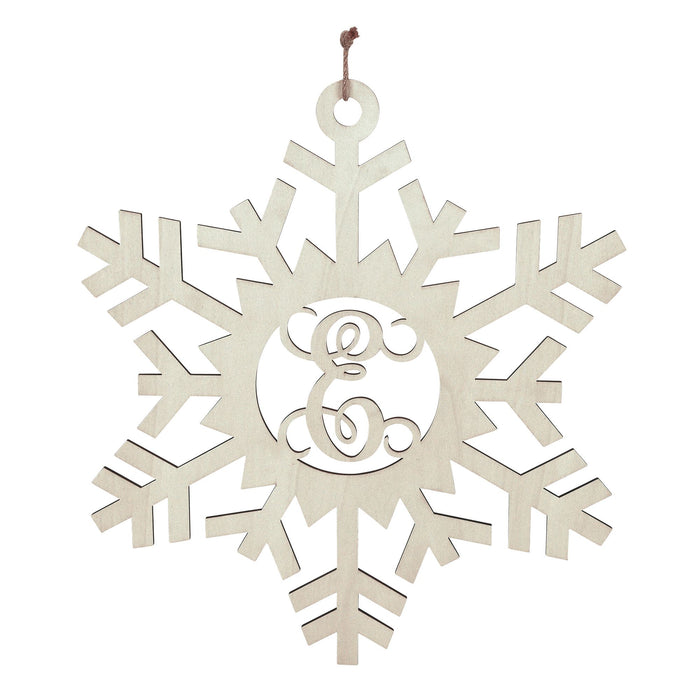 E Monogram Snowflake