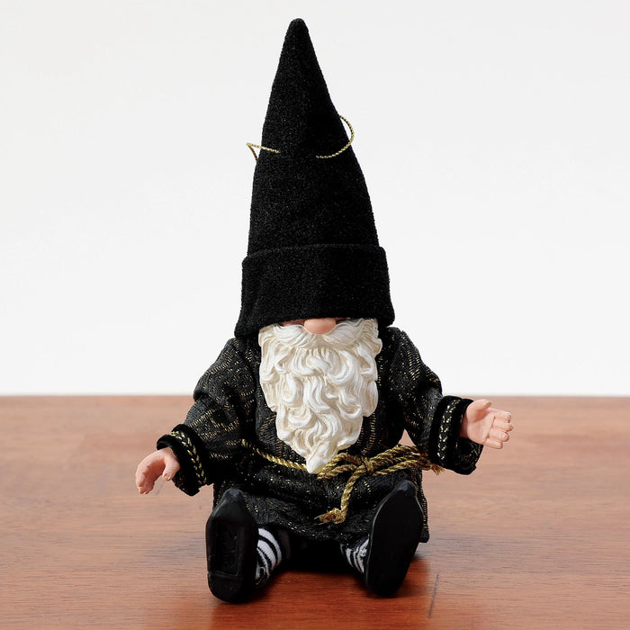 Gnome Black and Gold Orn