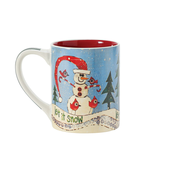 Candycane Snowman Mug
