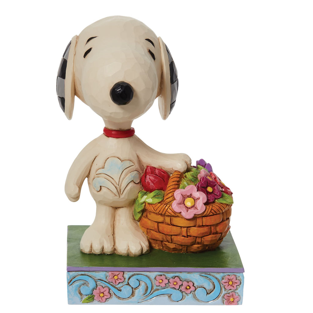 Snoopy Basket of Tulips — Enesco Gift Shop
