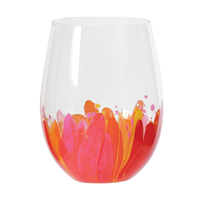 Orange Garden Wine Glass