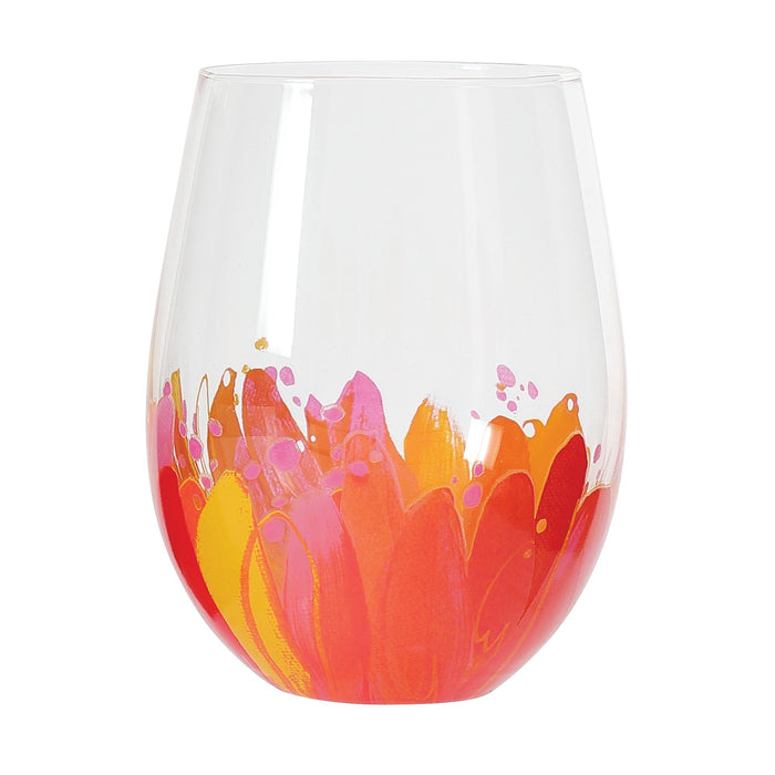 Orange Garden Wine Glass