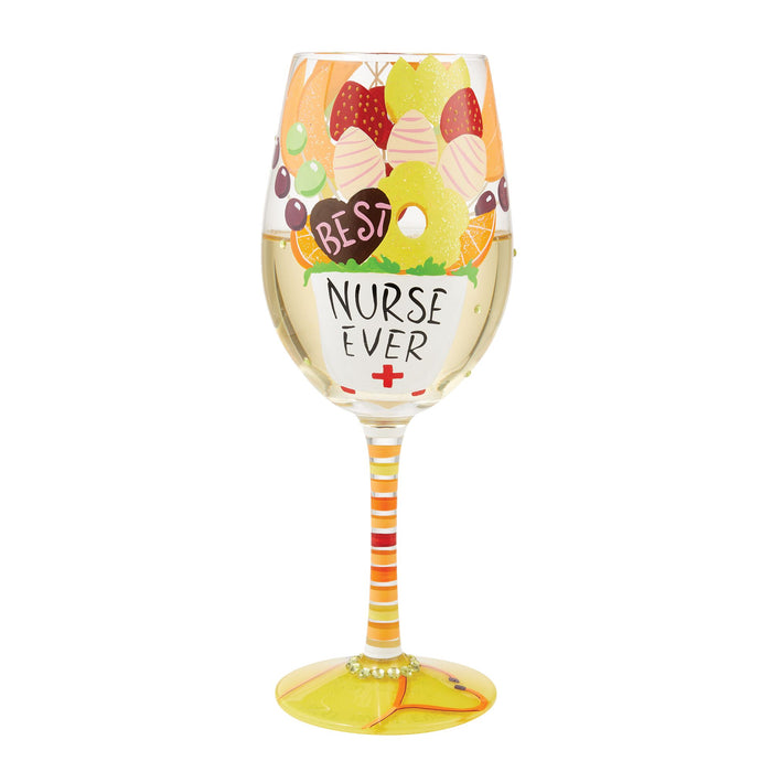 Best Nurse Ever Wine Glass