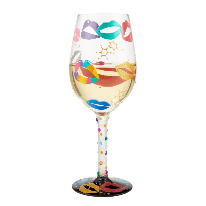 Made for Kissing Wine Glass