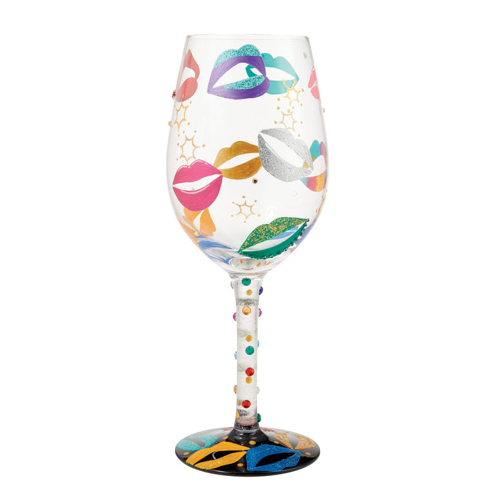 Made for Kissing Wine Glass