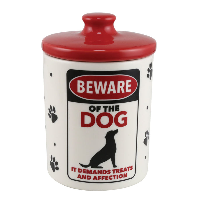 Beware Dog Treat Jar