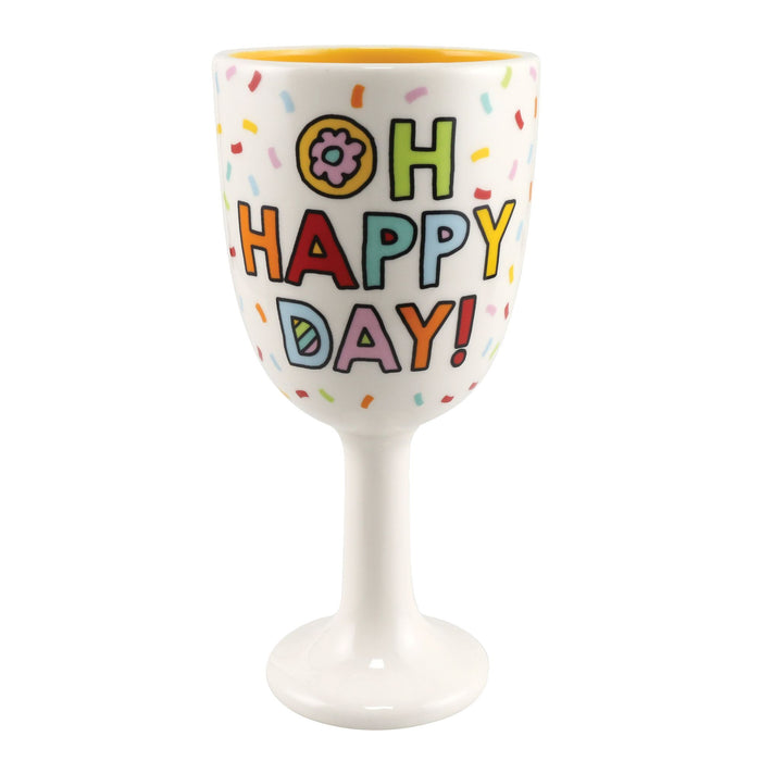 Oh Happy Day Ceramic Goblet