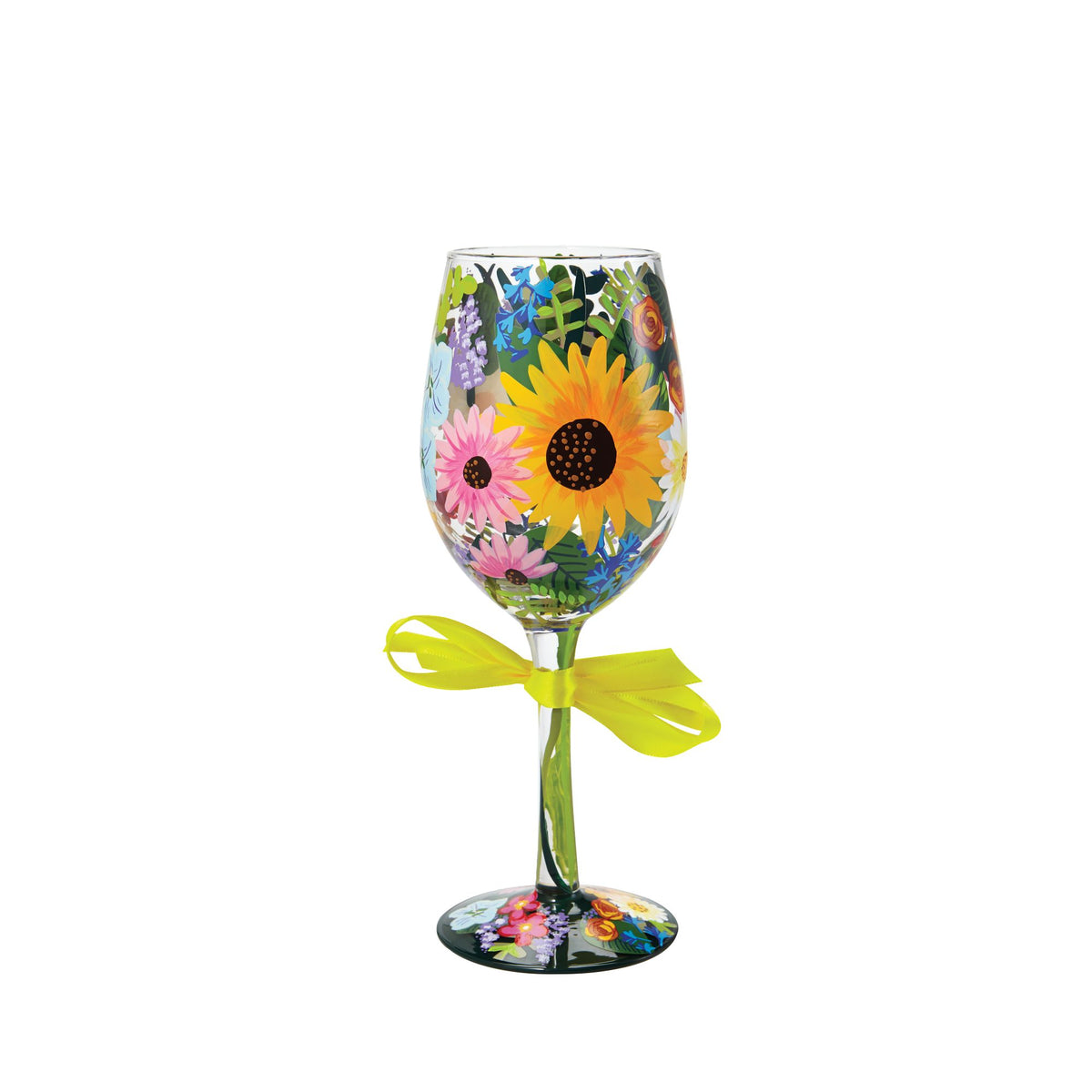 Funky Florals Lolita Wine Glass