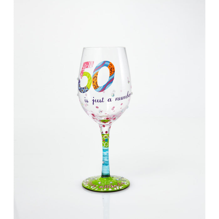 WINE GLASS 50 IS JUST A NUMBER
